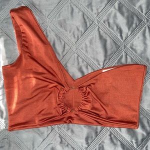 Public Desire Ring One Shoulder Top